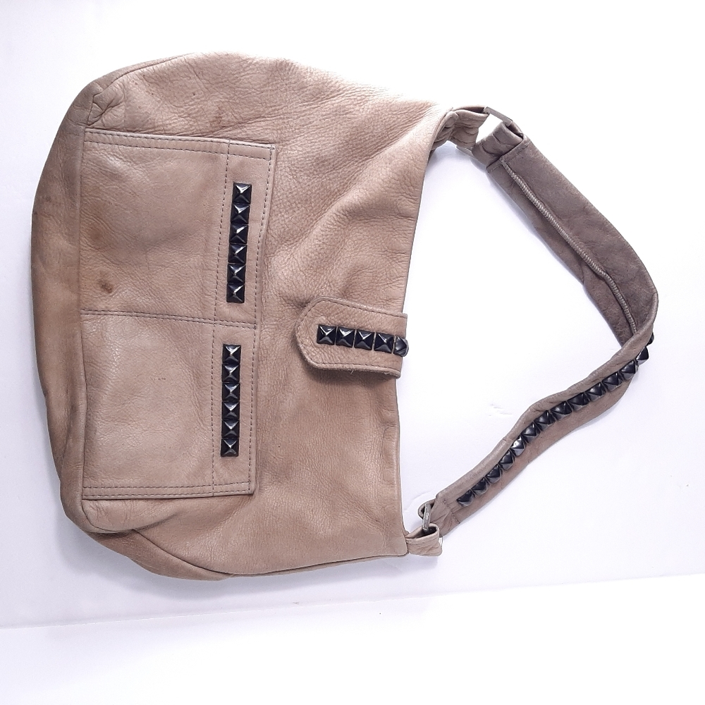 Tylie Malibu Brown Studded Hobo Handbag Purse Shou